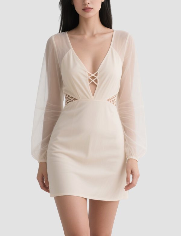 sexy-long-sleeved-blouse-mini-skirt-womens-skirt