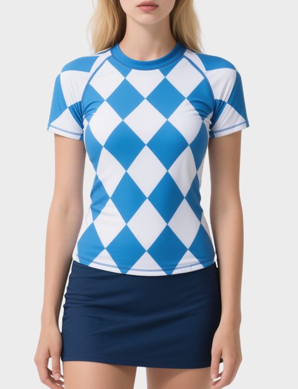 women-plaid-beach-t-shirt-bathing-suit-top