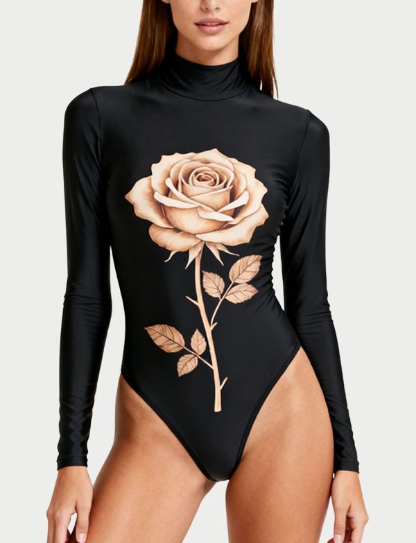 womens-turtleneck-unique-temperament-long-sleeve-one-piece-swimsuit