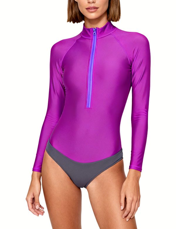 womens-solid-color-slim-fit-long-sleeve-minimalist-rash-vest