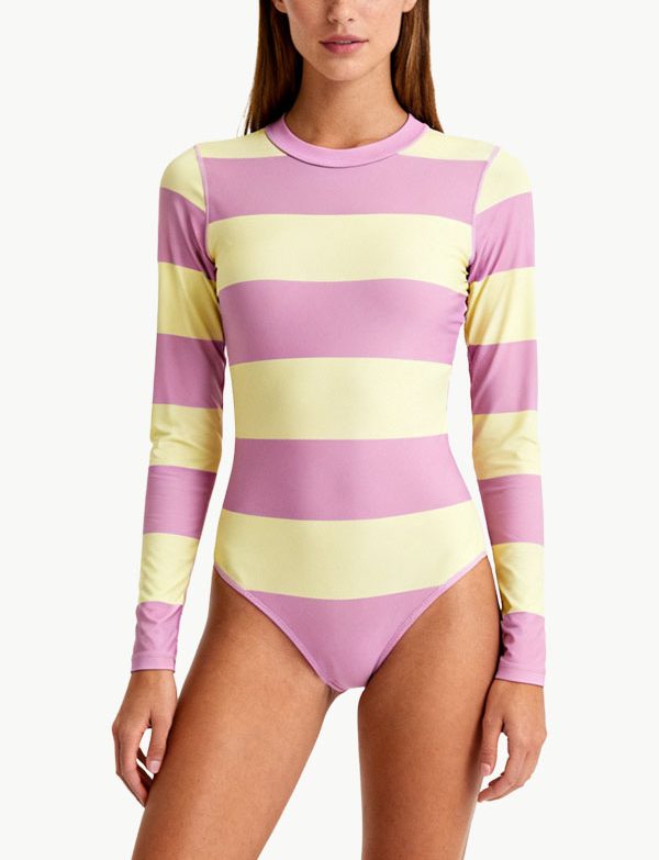 womens-crew-neck-fresh-dynamic-style-long-sleeve-one-piece-swimsuit