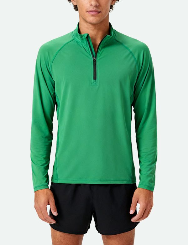 mens-half-zip-long-sleeve-comfortable-breathable-daily-rash-vest